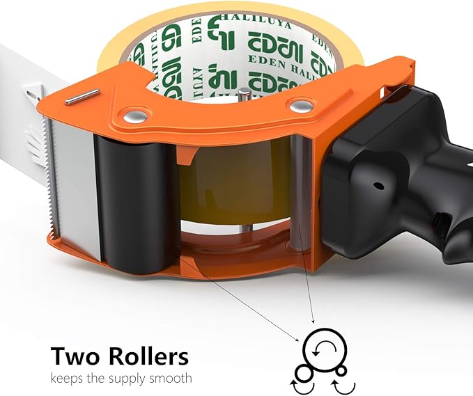Fast Reload 2 Inch Tape Gun Dispenser Packing Packaging Sealing Cutter Orange-DeskLoop Office