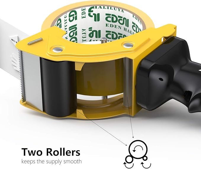 Fast Reload 2 Inch Tape Gun Dispenser Packing Packaging Sealing Cutter TG01 (TG01-YLW)-DeskLoop Office