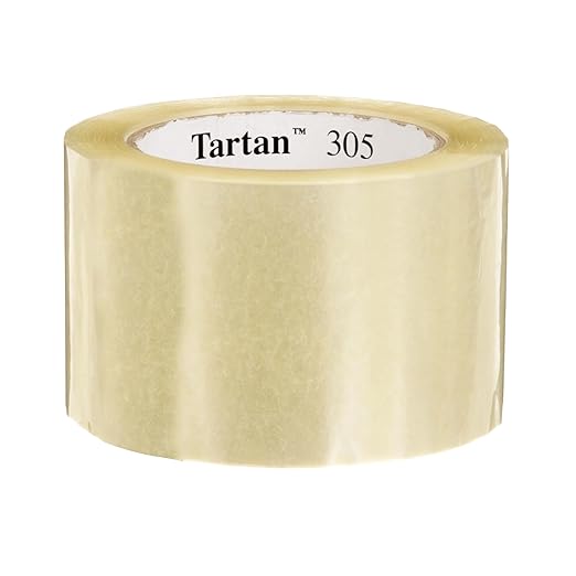 3M Tartan Box Sealing Tape 305, Clear, Light Duty, Durable, 2.83 in x 109.36 yds (72 mm x 100 m), 24 Rolls/Case-DeskLoop Office