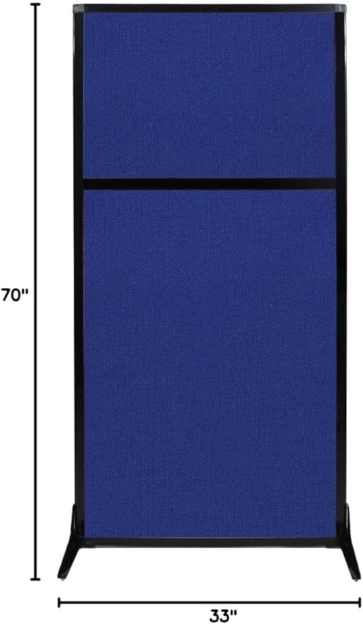 Versare Workstation Partition | Portable Wall Divider | Modern Office Cubicle | Free Standing Privacy Screen | Flexible Work Space | 33" x 70" Royal Blue Fabric Panels-DeskLoop Office