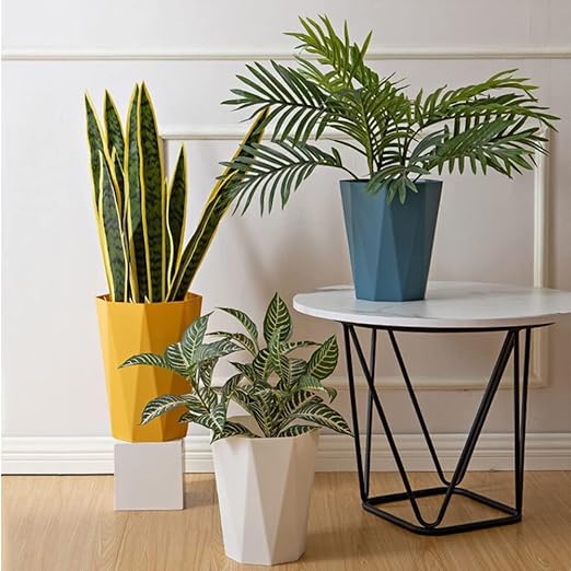 6pcs Trash Can Wastebasket Plastic 2.6 Gallon Garbage Can Container Rubbish Trash Bin Paper Basket Office Organizer for Bedroom Office Bathroom,10Litre-6 Colors-DeskLoop Office