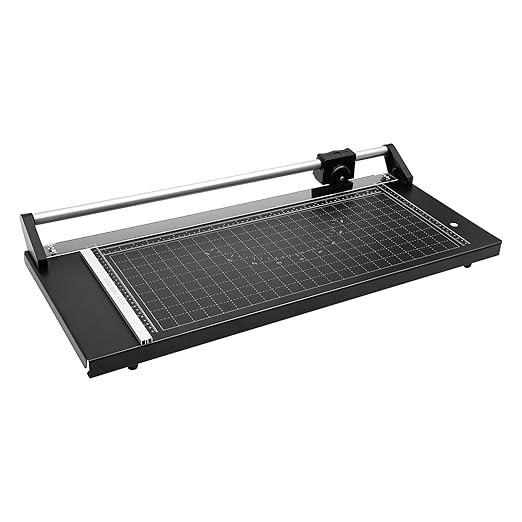 Rotary Trimmer Paper Cutter, 24Inch Manual Paper Trimmer for Crafting, Heavy Duty Rotary Papers Cutter Slider, Self-Sharpening Professional Cutting for Offices, Schools and Crafts-DeskLoop Office