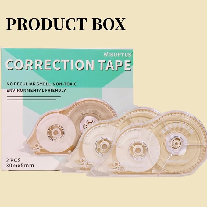 100 Feet Long Cream Correction Tape, Smooth Glide, No Residue, Quick Dry Beige - Image 8