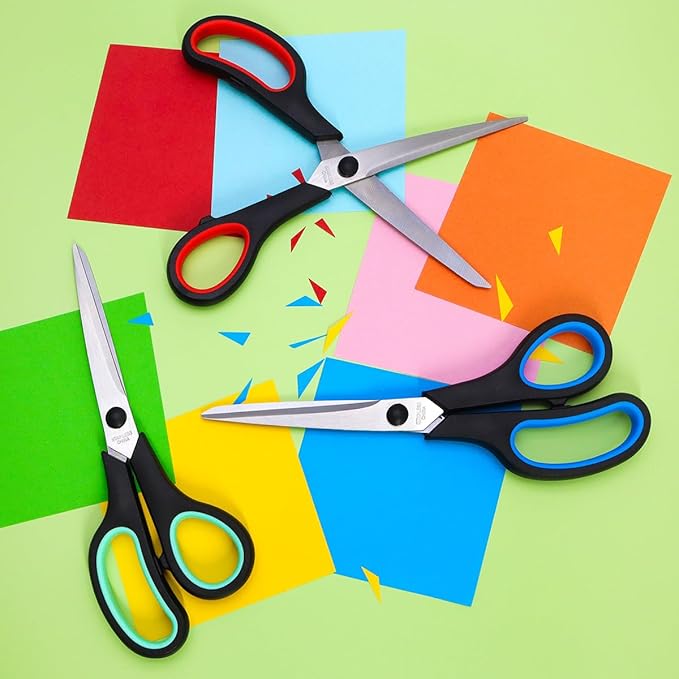 Vitoler Scissors All Purpose Heavy Duty,8.5" Kitchen Scissor for Food,Sewing Fabric Cutting, Right/Left Handed scissors for school-DeskLoop Office