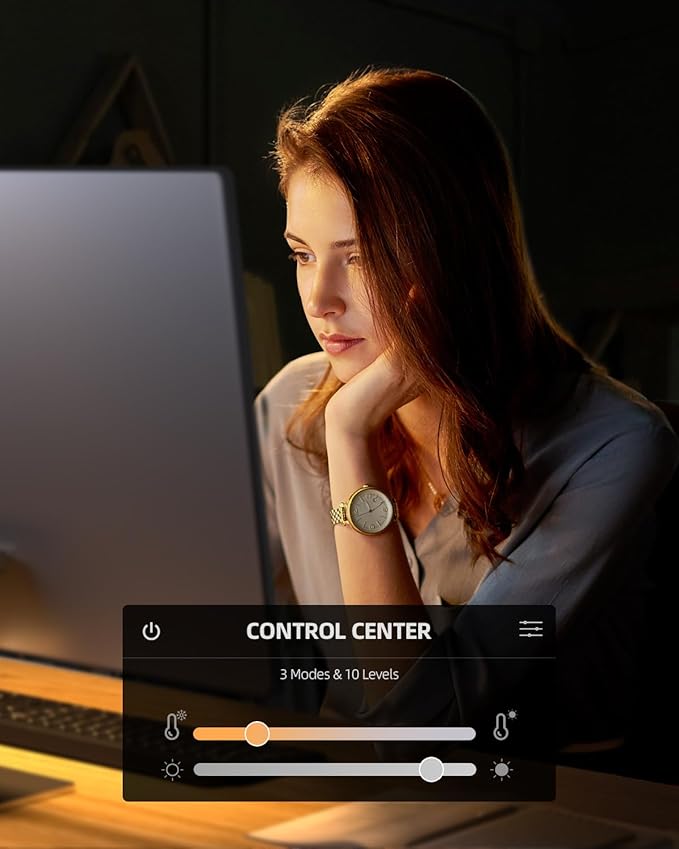 Weilisi 10.2" Desk Ring Light with Stand for Video Call, Ring Light for Desk with Clamp, 360° Rotate & Flexible Height Desk Light, Adjust Arm Desk Lamp for Home Office, Podcast, Gaming, Recording-DeskLoop Office