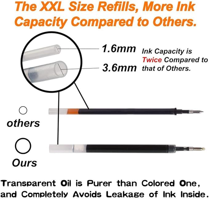 Smart Color Art 45 Pack Black Gel Pens, Retractable Medium Point Gel Ink Pens, Smooth Writing, Comfort Grip, Unisex-DeskLoop Office