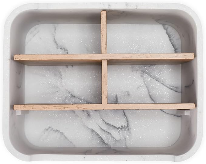 Desk Organizers, Marble Remote Holders for Table, Modern Office Controller Pen Phone Holder Organizer, Stylish Caddy and Storage Accessories for Bedside Nightstand Desktop Coffee Table-DeskLoop Office