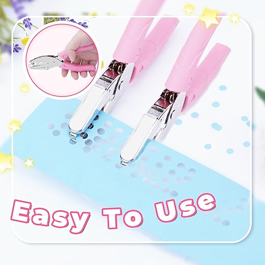 UCEC 3 Pack Circle Single Hole Punches, Small Hole Puncher, Paper Punches for Crafting, Hole Tag Puncher Set of School Supplies with Soft-Handled for Clothing Ticket DIY Craft Tags Scrapbook Tool-DeskLoop Office