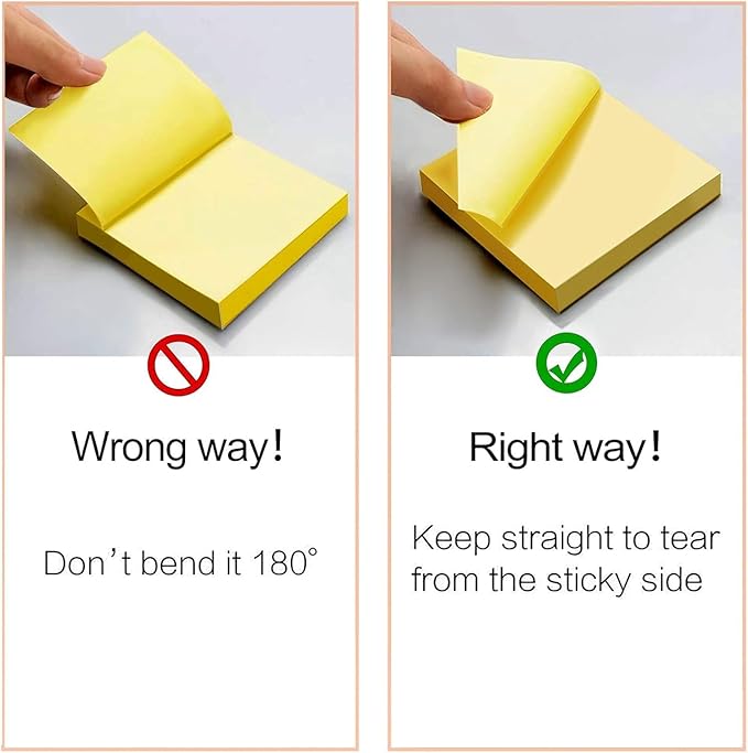 HappyHapi Sticky Notes 3x3 Inches Bulk 28 Pack 2800 Sheets Colored Self-Stick Pads, 100 Sheets/Pad, 4 Bright Colors (Yellow, Green, Pink, Blue) for Office Supplies, School, Home-DeskLoop Office