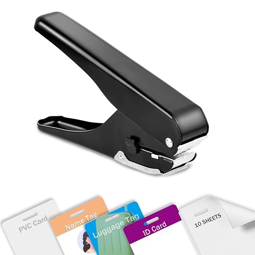 Heavy-Duty Slot Punch, Handheld Badge Hole Puncher, All Metal ID Card Puncher - Image 8