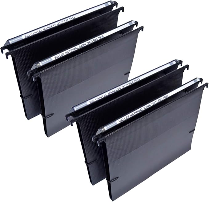 Ultimate Office MagniFile Extra-Capacity Hanging File Folders, 1/2" Box-Bottom, Letter Size, Feature A Wrap- Around Bungee Security Cord (Set of 4)-DeskLoop Office