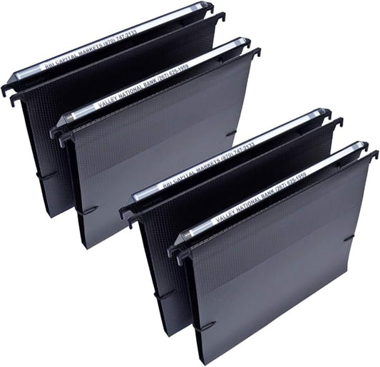 Ultimate Office MagniFile Extra-Capacity Hanging File Folders, 1/2" Box-Bottom, Letter Size, Feature A Wrap- Around Bungee Security Cord (Set of 4)-DeskLoop Office