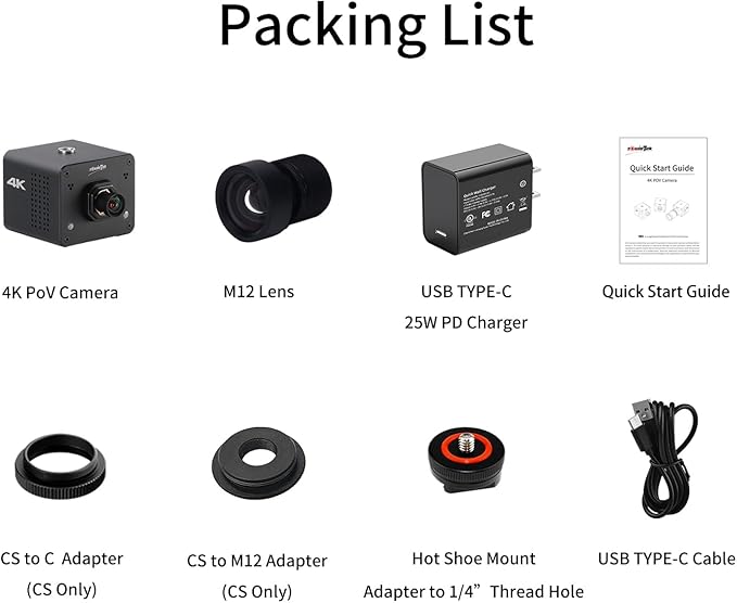 4K Native NDI|HX3 POV Box Camera PoE, Simultaneously HDMI & SDI Output, RTSP/RTMP(s)/SRT, Standalone Live Streaming to YouTube/Facebook/Twitch for Webcast, Meeting, Teaching & Gaming (M12 AF)-DeskLoop Office