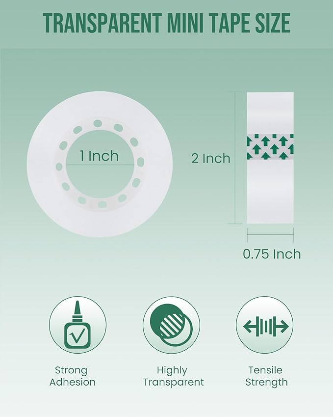 Lichamp 10 Pack Office Desktop Tape Dispenser Includes 10 Rolls of 1 Inch Core Tapes 3/4 in x 1000 in, Red and Black Desk Tape Dispensers Non-Skid Base, Great for School, Office and Home-DeskLoop Office