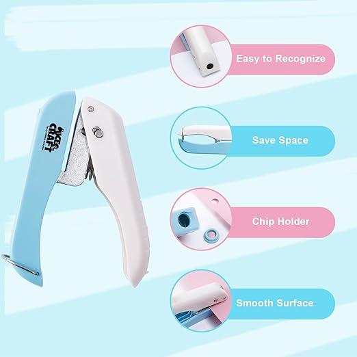 UCEC Handheld Hole Paper Punch, 1/4 Single Hole Punch One-Hole Punch, Small Hole Puncher for DIY Scrapbook Craft Paper Tags Clothing Ticket Tool (2 Pack)-DeskLoop Office