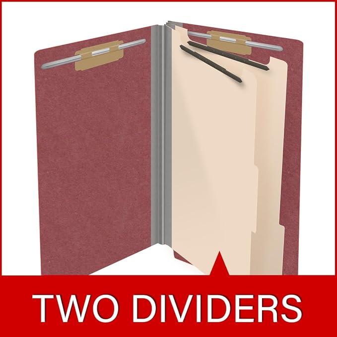 Ecom Folders End Tab Pressboard Classification Folders | Legal Size 25 Pt Stock - Image 8