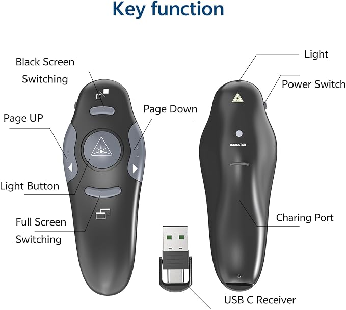 Presentation Clickers, Powerpoint Clicker Wireless Presenter Remote, - Image 6