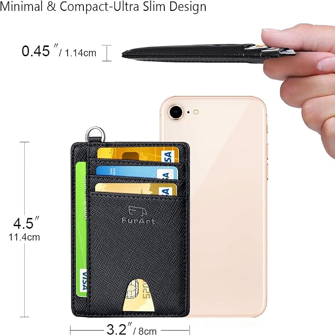 FurArt Slim Minimalist Wallet RFID Credit Card Holder - Image 7