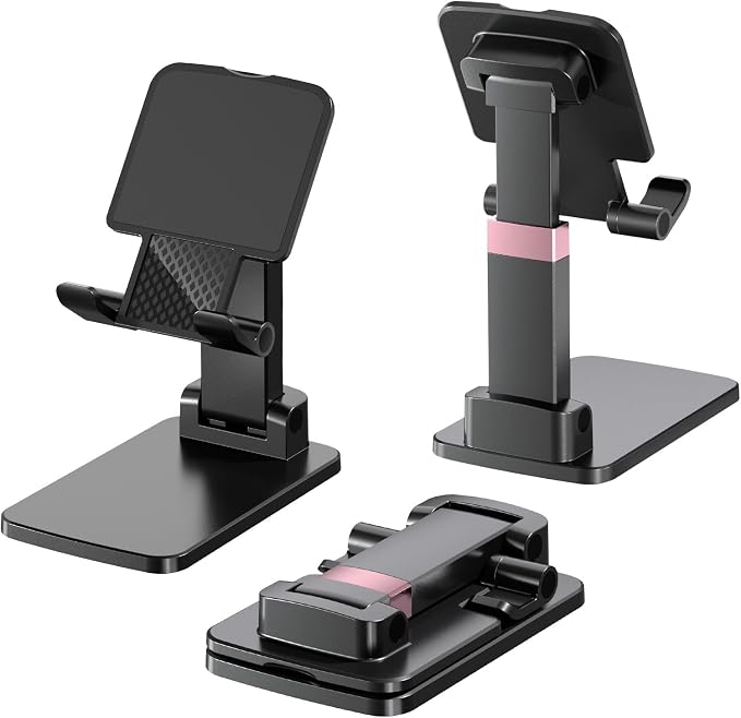 Phone Stand for Desk Cellphone Holder Height Angle Adjustable Stands, Anti-Slip - Image 7