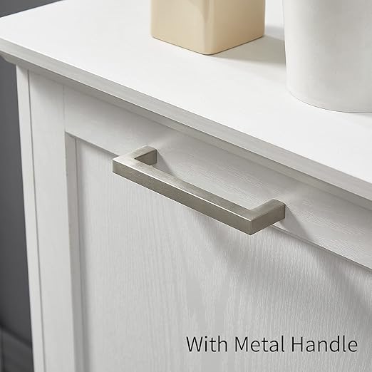 OLD CAPTAIN Tilt-Out Laundry Sorter Cabinet/Wooden Tilt Out Trash Cabinet, with Negative ion and deodorizing Function to Ensure The Cleanliness of The Kitchen Trash can(White)…-DeskLoop Office