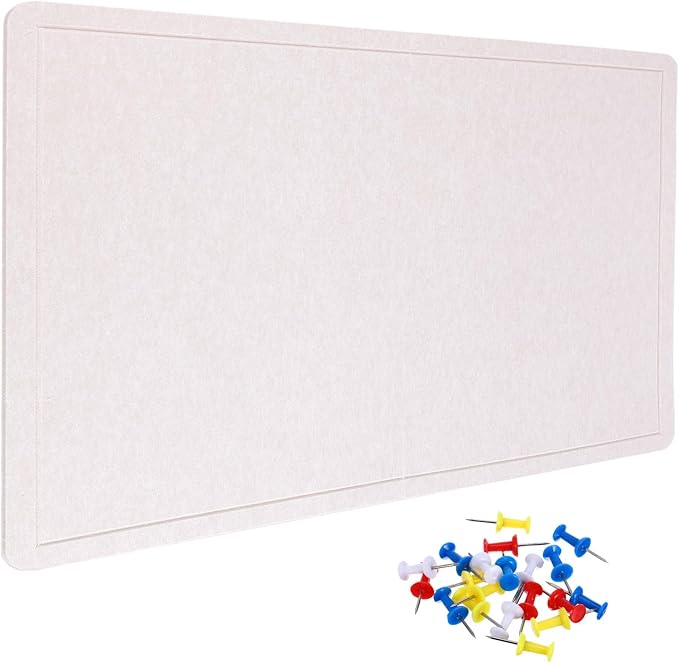 YOKIVE Felt Bulletin Board, 96 x 48 -Inch Foldable Decorative Pin Board Self Adhesive Felt Cork Board with 20 Pushpins, Great for Wall, Photo Display, Paste Note, Schedule(Light Camel)-DeskLoop Office