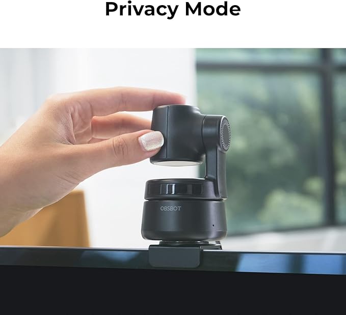 OBSBOT Tiny PTZ 4K Webcam, AI Powered Framing & Autofocus, 4K Video Conference Camera with Dual Omni-Directional Microphones, Auto tracking with 2 axis gimbal,HDR,60 FPS,Low-Light Correction,Streaming-DeskLoop Office