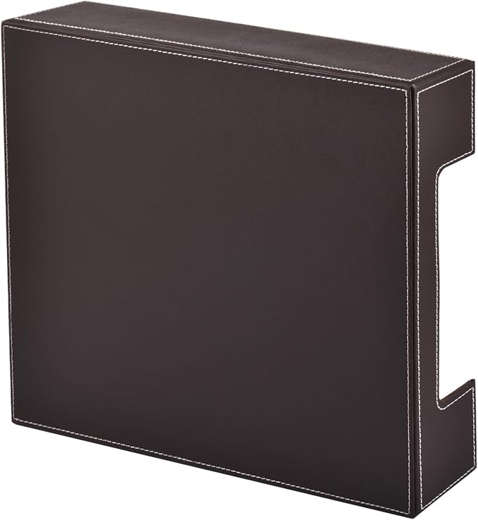 Leather Letter Tray, Office Supplies Desk Organizer for Mail Paper Files Magazines Jewelry Cosmetics,Luxury Letter Holder&Multipurpos Stackable Office Desktop Storage Box,Coffee-DeskLoop Office