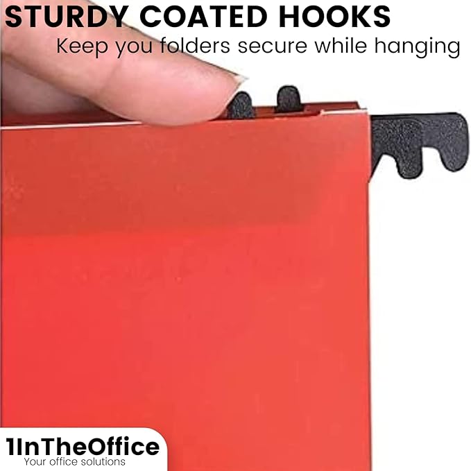 1InTheOffice Hanging File Folder, Hanging File Pocket, Expandable Hanging File Folder, Letter Size, Assorted Color, 5 Pack-DeskLoop Office