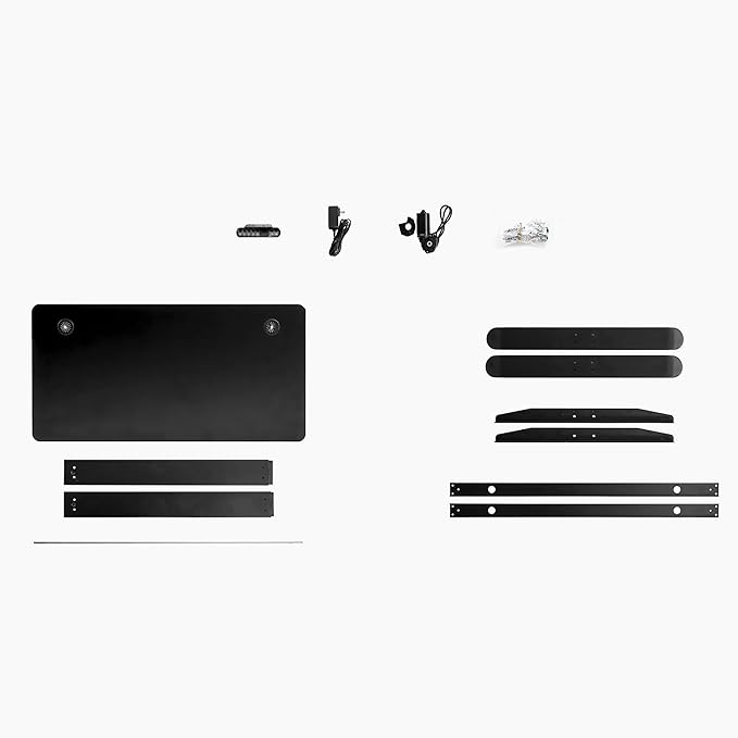 Sit to Stand Electric Standing Desk Complete Set with Frame and Tabletop 120 x 60 cm or 47.2 x 23.6 Inches (Black)-DeskLoop Office