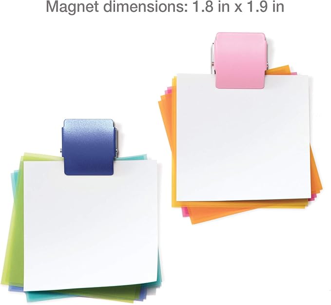 Extra Strong Magnetic Clips for Refrigerator and More, Large Blue, 3-Pack-DeskLoop Office