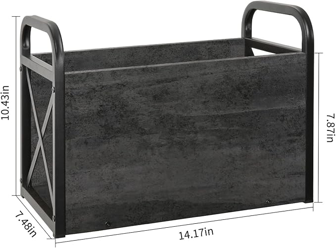 YINMIT Magazine Holder, Magazine Rack Floor, Magazine Storage Basket, Folder Organizer Bin for Books, Newspapers, Tablets-DeskLoop Office