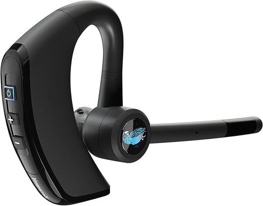 BlueParrott M300-XT SE Mono Bluetooth Wireless Headphones 80% Noise Canceling Earpiece Headset for Mobile Workers & Delivery Drivers, Compact Design with IP54-Rated Protection, 14 hrs Talk Time, Black-DeskLoop Office
