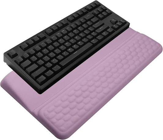 Computer Keyboard Stand with Wrist Rest, Ergonomic Tilted Keyboard Holder - Keyboard Riser with Wrist Pad - Keyboard Tray Support for Office Home - Purple-DeskLoop Office