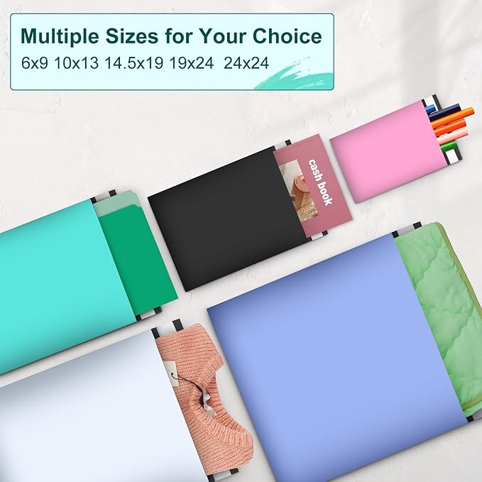 Poly Mailers 14.5x19, Large Poly Mailers 100 Pack, Shipping Mailers with Self Seal Adhesive, Waterproof and Tear-Proof Mailers Poly Bags for Small Business (Teal)