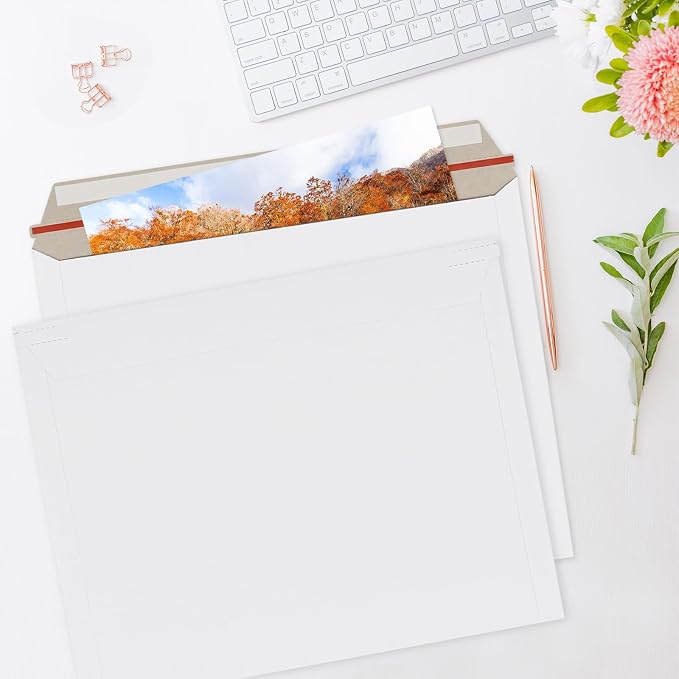 zmybcpack 50 Pack 11x14 inch White Rigid Mailer, Self Seal Photo Document - Image 6