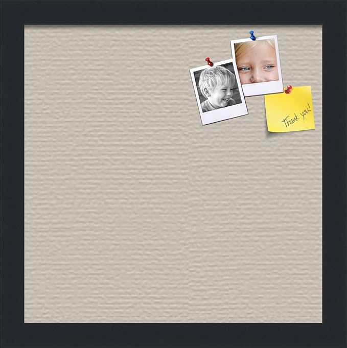 PinPix 12x12 Inch Cork Bulletin Board. This Decorative Framed Pin Board Comes with Desert Pastel Design and a Satin Black Frame. Ideal for Home Office Decor or Message Board (PinPix-1815)-DeskLoop Office