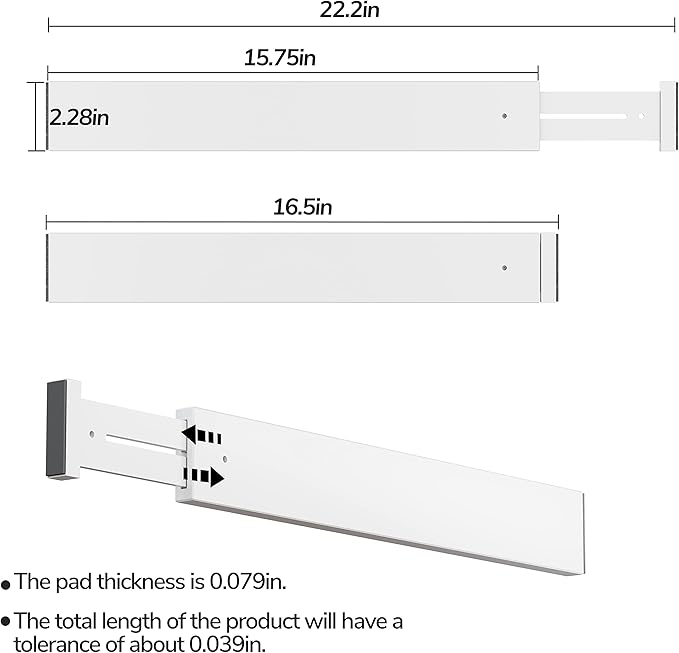 BAMEOS Drawer Dividers Bamboo Separators Organization Expandable Organizers for Kitchen Bedroom Bathroom Dresser Office 4-pack-DeskLoop Office