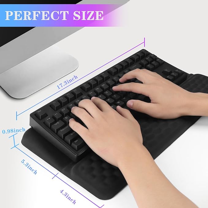 Computer Keyboard Stand with Wrist Rest, Ergonomic Tilted Keyboard Holder - Keyboard Riser with Wrist Pad - Keyboard Tray Support for Office Home - Black-DeskLoop Office