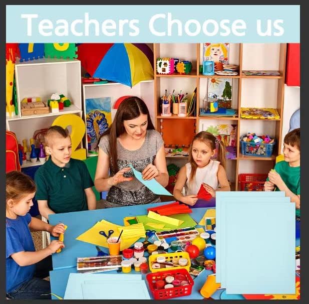 100 Sheets Light Blue Cardstock 8.5 x 11 Pastel Paper, Goefun Blue Card Stock Printer Paper for Wedding Invitations, Menus, Crafts, DIY Cards-DeskLoop Office