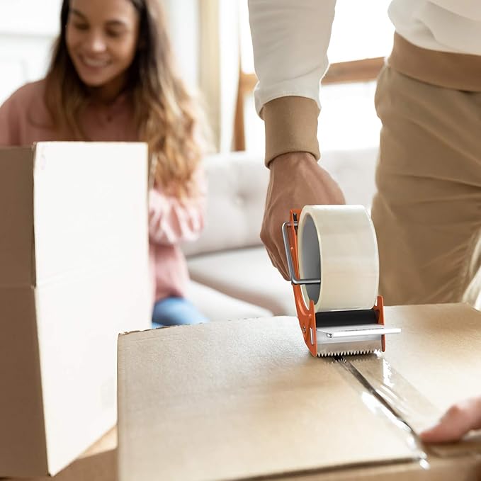 Fast Reload 2 Inch Tape Gun Dispenser Packing Packaging Sealing Cutter Orange-DeskLoop Office