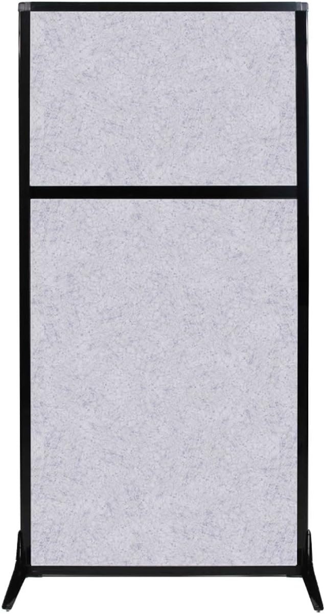 Versare Office Workstation Screen | Portable Wall Divider | Modern Cubicle | Freestanding Privacy Screen | Flexible Work Space | 1 Panel | 33" Wide x 70" Tall Marble Gray SoundSorb Panels-DeskLoop Office