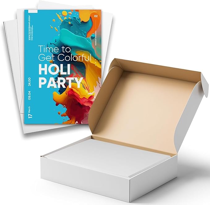 Hamilco Bright White Cardstock Scrapbook Paper Vellum 67lb cover 8.5" x 11" Card Stock 50 Pack-DeskLoop Office