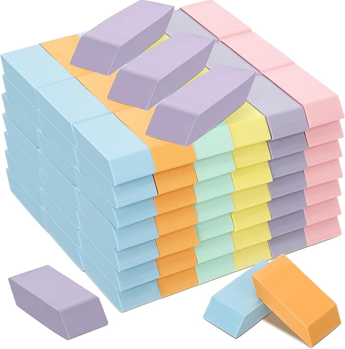 150 Pcs Pastel Classroom Decor Erasers Bulk Colorful Pencils Erasers for Students Artists Drawing Writing for School College Classroom Home Office Supplies-DeskLoop Office