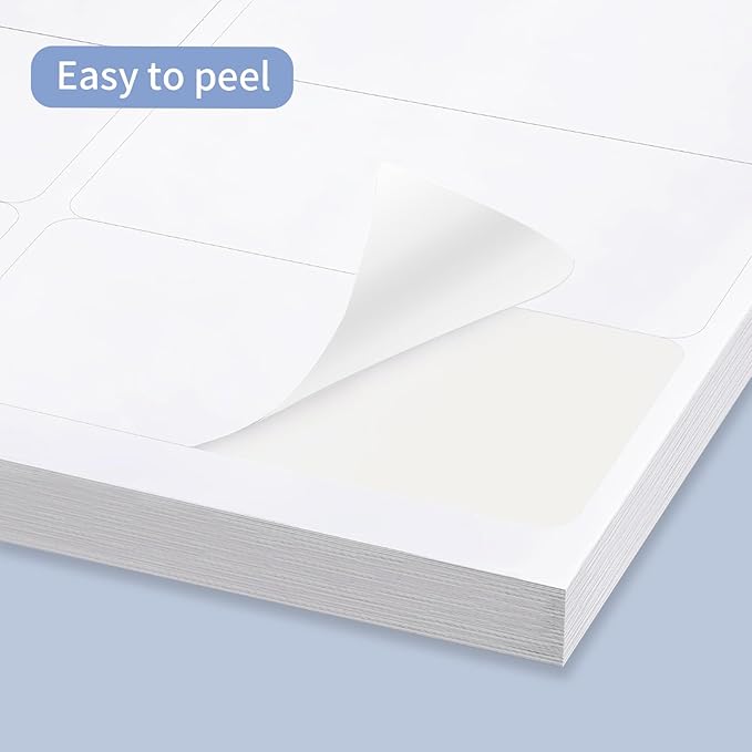 2" x 4" Address Labels Sticker Paper for Laser/Ink Jet Printer mailing Labels 8.5"×11" White-DeskLoop Office