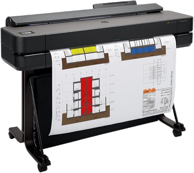 HP DesignJet T650 Large Format 36-inch Plotter Printer, Includes 2-Year Onsite Warranty Support (5HB10T) - New Model-DeskLoop Office