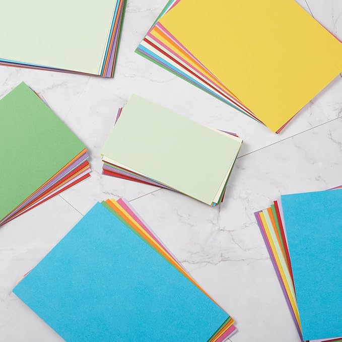 50 Sheets Blank Cardstock Paper 250 GSM Thick Heavy Cards Stock for DIY Art Projects, Card Making, Postcards, Greeting Cards, Birthday Party, Wedding Invitation (Multicolor, 4x6 inches)-DeskLoop Office