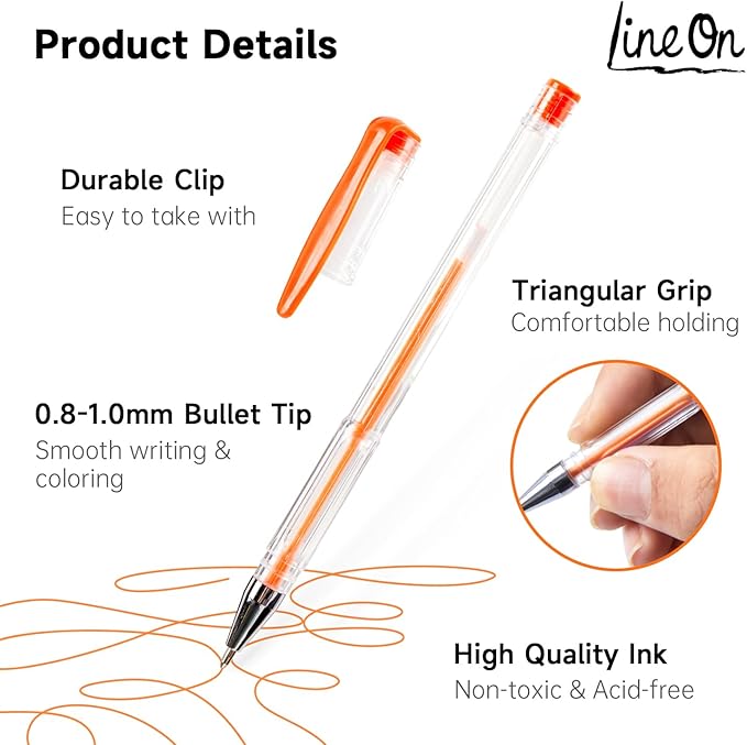 108 Colors Gel Pens Set, Gel Pens for Adult Coloring Books Journals Drawing Doodling Art Markers-DeskLoop Office