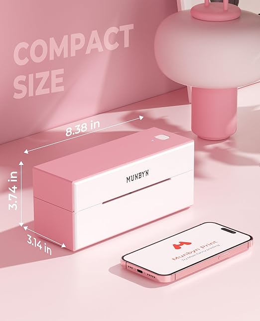 MUNBYN Bluetooth Thermal Label Printer, 4x6 Shipping Label Printer for Shipping Packages, Compatible with iOS, Android, PC, Mac, Chrome OS, Etsy, Ebay, Shopify, Amazon, USPS and More-DeskLoop Office