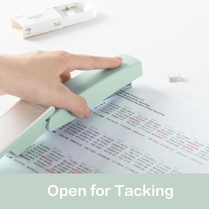 Deli Desktop Office Stapler - 25 Sheet Capacity, Includes 1000 Staples, Staple Remover, Green-DeskLoop Office