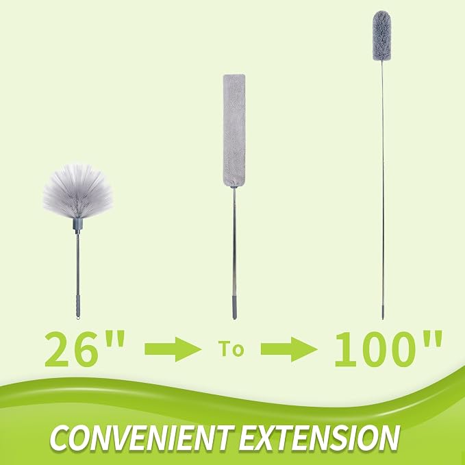 IVYROLL Duster with Extension Pole, Skinny Duster/Under Appliance Cleaning Tool - Image 7